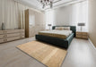 Contemporary Brown Modern Rug in a Bedroom, con522