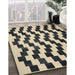 Contemporary Brown Modern Rug in Family Room, con526