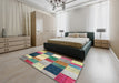 Machine Washable Contemporary Sage Green Rug in a Bedroom, wshcon527