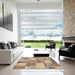 Square Machine Washable Contemporary Dark Almond Brown Rug in a Living Room, wshcon529