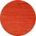 Sideview of Contemporary Neon Red Modern Rug, con52