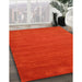 Contemporary Neon Red Modern Rug in Family Room, con52