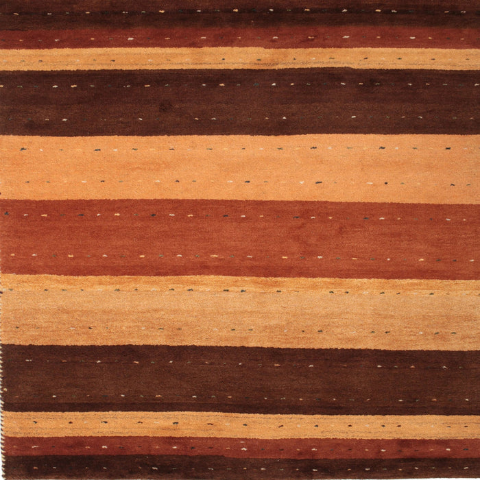 Sideview of Machine Washable Contemporary Saffron Red Rug, wshcon530