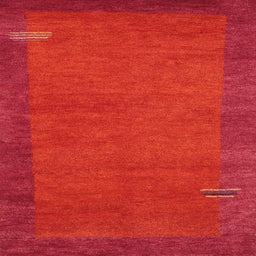 Sideview of Machine Washable Contemporary Red Rug, wshcon531