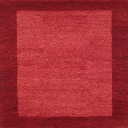 Sideview of Machine Washable Contemporary Red Rug, wshcon534
