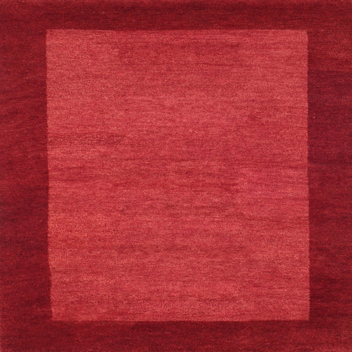 Sideview of Machine Washable Contemporary Red Rug, wshcon534