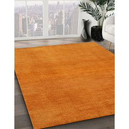 Machine Washable Contemporary Orange Red Rug in a Family Room, wshcon536