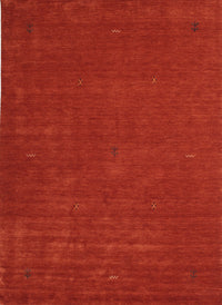 Machine Washable Contemporary Red Rug, wshcon538