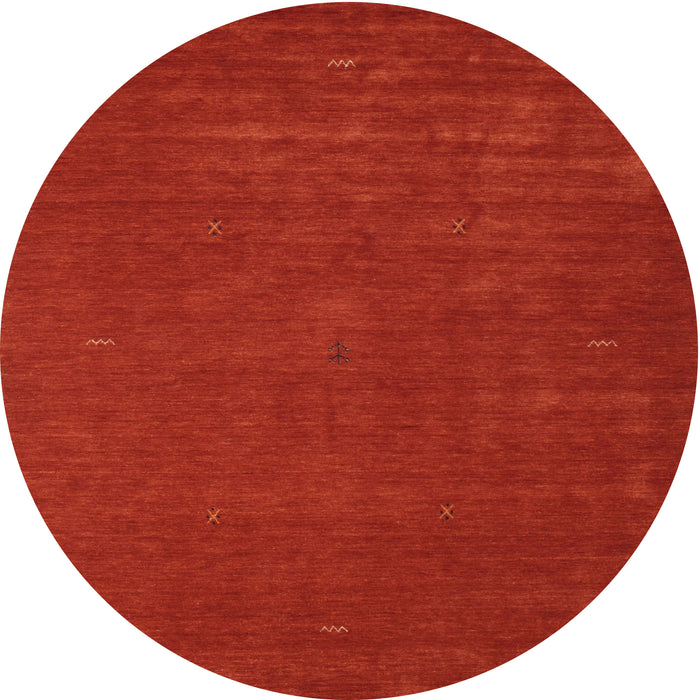 Square Machine Washable Contemporary Red Rug, wshcon538