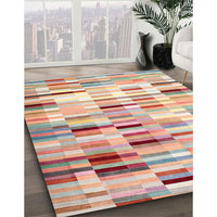 Contemporary Sunrise Orange Modern Rug, con539