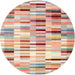 Sideview of Contemporary Sunrise Orange Modern Rug, con539