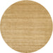 Sideview of Contemporary Yellow Modern Rug, con53