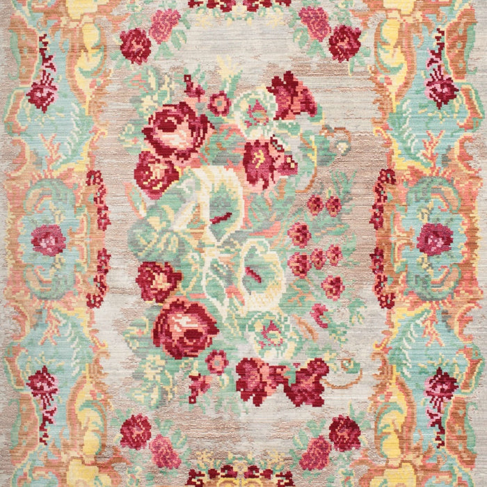 Contemporary Sunrise Orange Modern Rug, con544