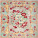 Sideview of Machine Washable Contemporary Sunrise Orange Rug, wshcon544