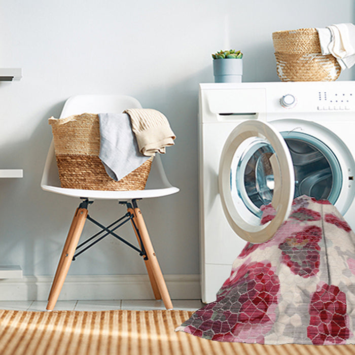 Machine Washable Contemporary Red Rug in a Washing Machine, wshcon545