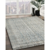 Contemporary Pale Silver Gray Modern Rug, con546