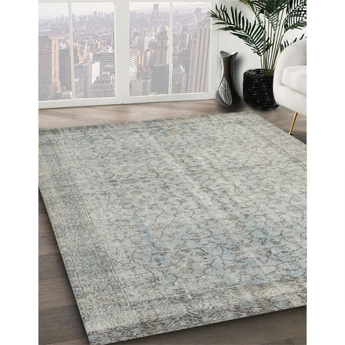 Machine Washable Contemporary Pale Silver Gray Rug in a Family Room, wshcon546