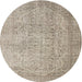 Sideview of Contemporary Dark Almond Brown Modern Rug, con547