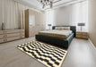 Machine Washable Contemporary Gold Rug in a Bedroom, wshcon550