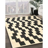 Contemporary Golden Blonde Gold Modern Rug, con550