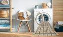 Machine Washable Contemporary Khaki Gold Rug in a Washing Machine, wshcon552