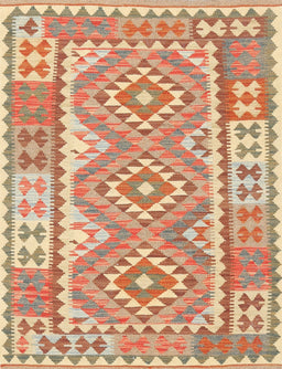 Contemporary Orange Oriental Rug, con553