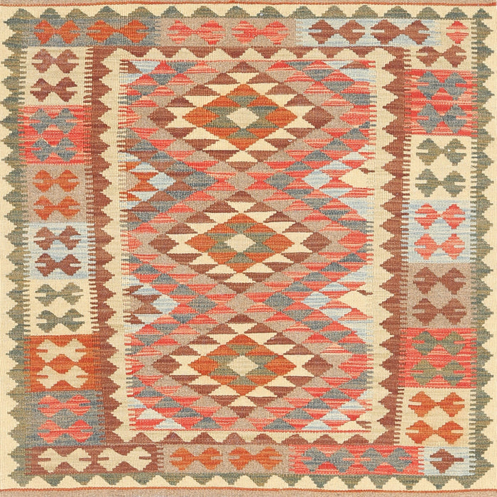 Sideview of Machine Washable Contemporary Orange Rug, wshcon553