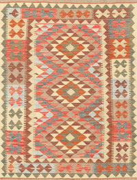 Machine Washable Contemporary Orange Rug, wshcon553