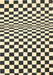 Contemporary Khaki Gold Checkered Rug, con554