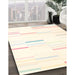 Machine Washable Contemporary Lemon Chiffon Beige Rug in a Family Room, wshcon555