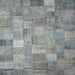 Square Contemporary Dark Gray Patchwork Rug, con556