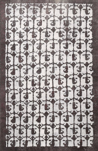 Machine Washable Contemporary Dark White Beige Rug, wshcon557