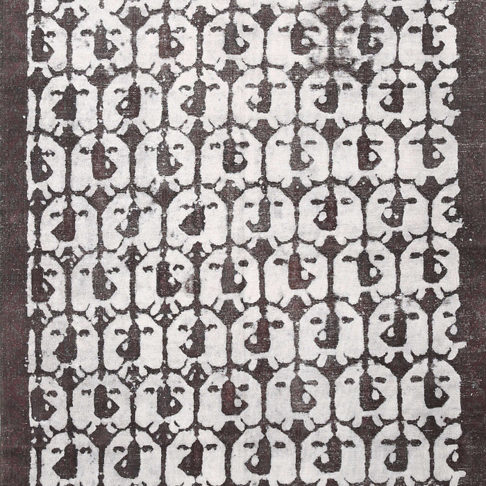 Contemporary Dark White Beige Modern Rug, con557