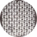 Square Machine Washable Contemporary Dark White Beige Rug, wshcon557