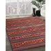 Contemporary Rust Pink Oriental Rug in Family Room, con559