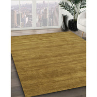 Contemporary Dark Brown Modern Rug, con55