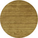 Square Machine Washable Contemporary Dark Golden Brown Rug, wshcon55