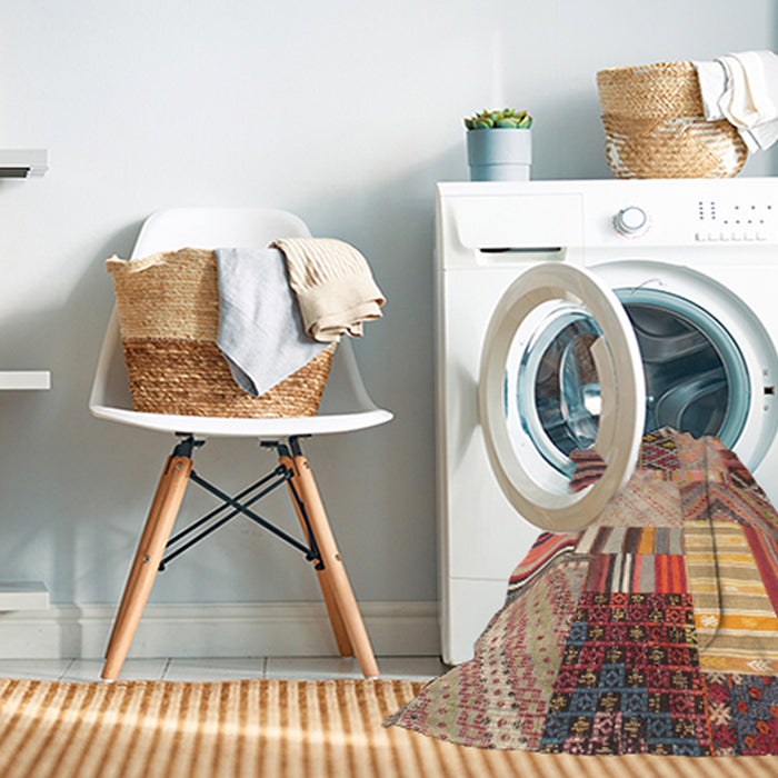 Machine Washable Contemporary Chestnut Red Rug in a Washing Machine, wshcon560