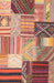 Contemporary Sandy Brown Patchwork Rug, con561