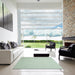 Square Contemporary Green Modern Rug in a Living Room, con564