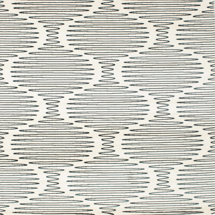 Square Contemporary Gunmetal Gray Modern Rug, con566