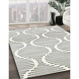 Machine Washable Contemporary Gunmetal Gray Rug in a Family Room, wshcon566