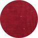 Square Machine Washable Contemporary Red Rug, wshcon567