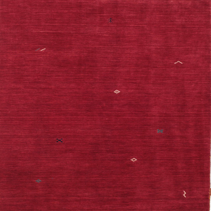 Square Contemporary Red Modern Rug, con567