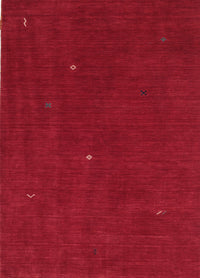 Machine Washable Contemporary Red Rug, wshcon567