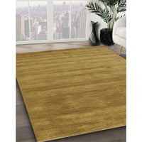 Contemporary Caramel Brown Modern Rug, con56