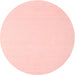 Sideview of Contemporary Pastel Pink Modern Rug, con570