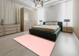 Contemporary Pastel Pink Modern Rug in a Bedroom, con570
