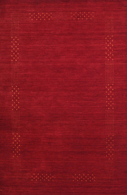 Contemporary Neon Red Modern Rug, con571