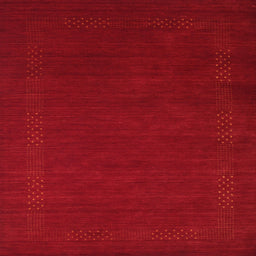 Sideview of Machine Washable Contemporary Neon Red Rug, wshcon571